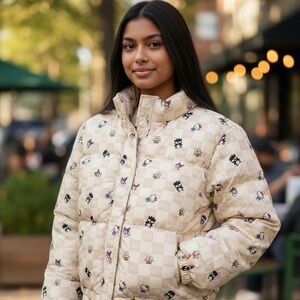 Forever 21 Cream Hello Kitty Puffer Jacket